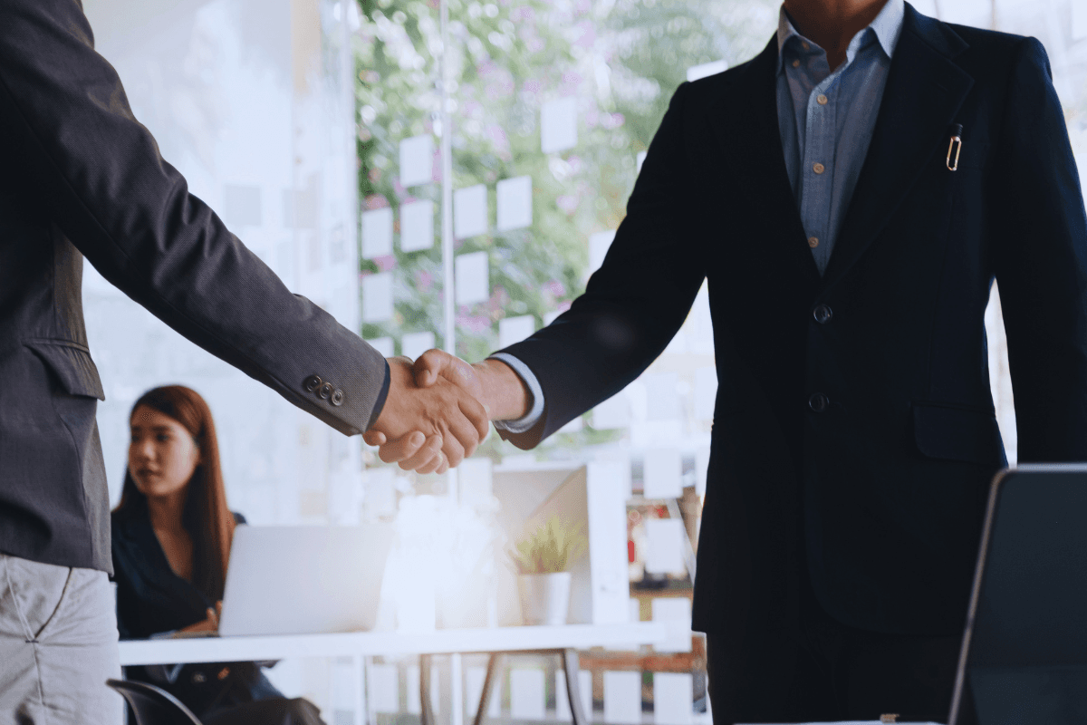 Business handshake